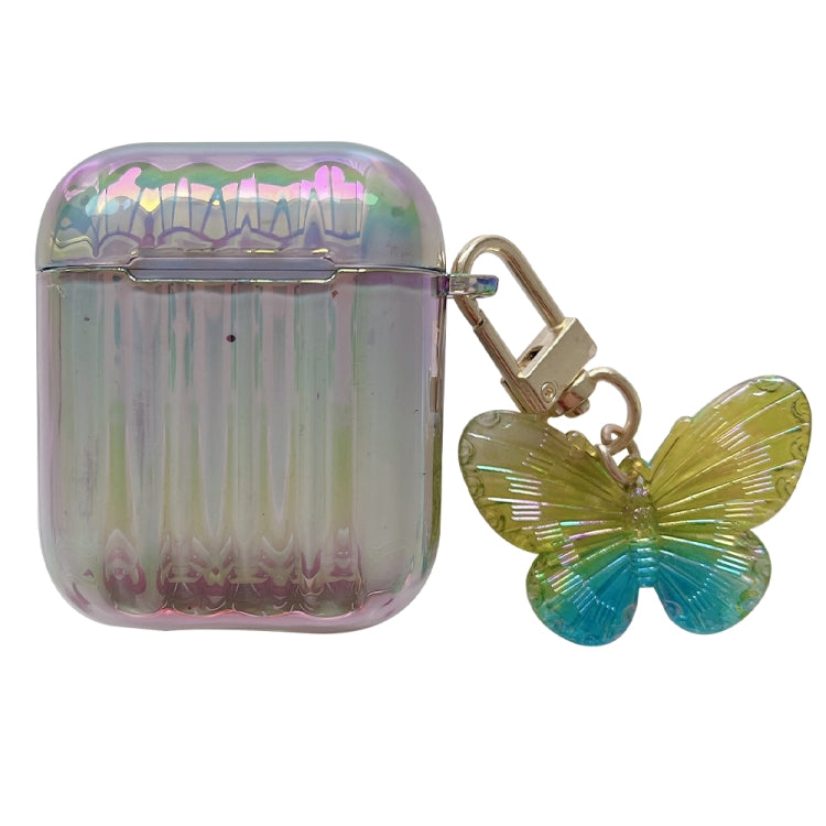 Color Plated PC Earphone Case with Butterfly Clasp For AirPods 1 / 2