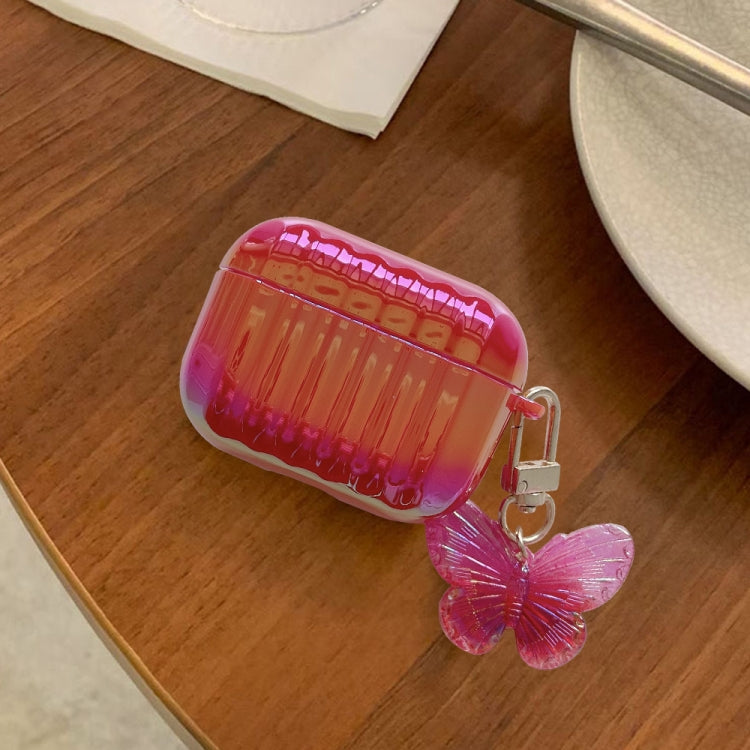Color Plated PC Earphone Case with Butterfly Clasp For AirPods Pro
