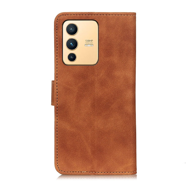 For vivo S12 / V23 5G KHAZNEH Retro Texture Flip Leather Phone Case
