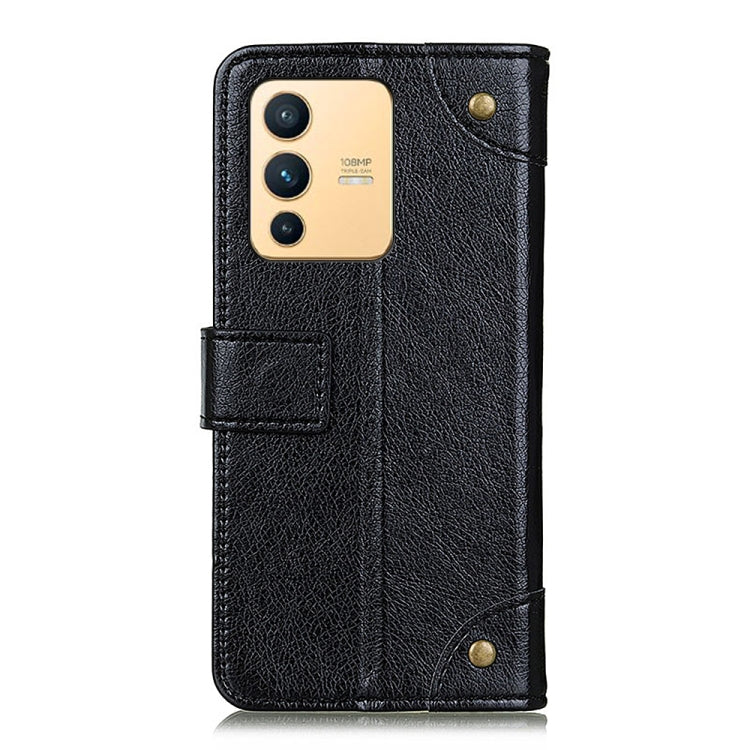 For vivo S12 / V23 5G Copper Buckle Nappa Texture Flip Leather Phone Case