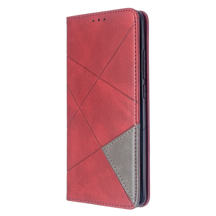 For Xiaomi CC9 Pro Rhombus Texture Horizontal Flip Magnetic Leather Case with Holder & Card Slots