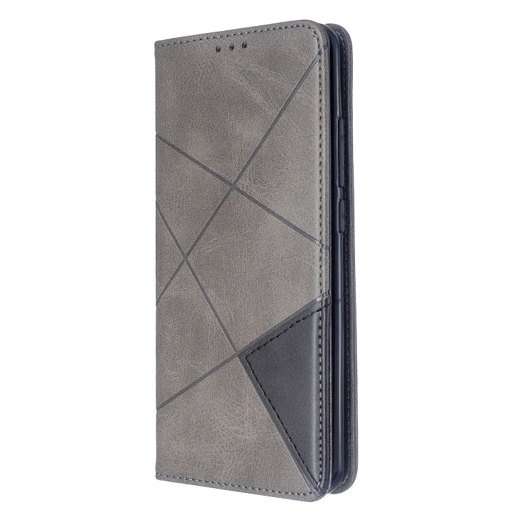 For Xiaomi CC9 Pro Rhombus Texture Horizontal Flip Magnetic Leather Case with Holder & Card Slots