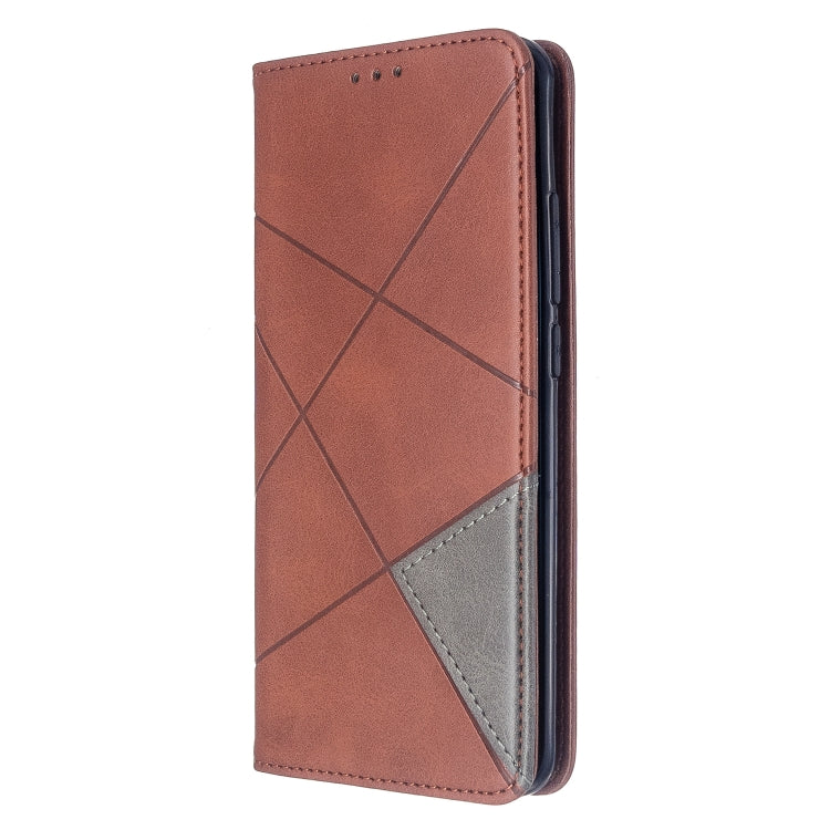 For Xiaomi CC9 Pro Rhombus Texture Horizontal Flip Magnetic Leather Case with Holder & Card Slots