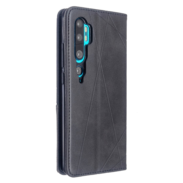 For Xiaomi CC9 Pro Rhombus Texture Horizontal Flip Magnetic Leather Case with Holder & Card Slots