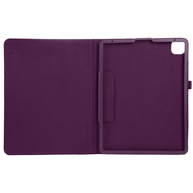 For iPad Pro 12.9 2022 / 2021 / 2020 / 2018 Litchi Texture Solid Color Leather Tablet Case