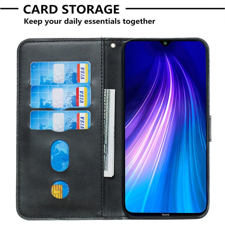 For Xiaomi Redmi Note 8 Fashion Calf Texture Zipper Horizontal Flip PU Leather Case, with Holder & Card Slots & Wallet