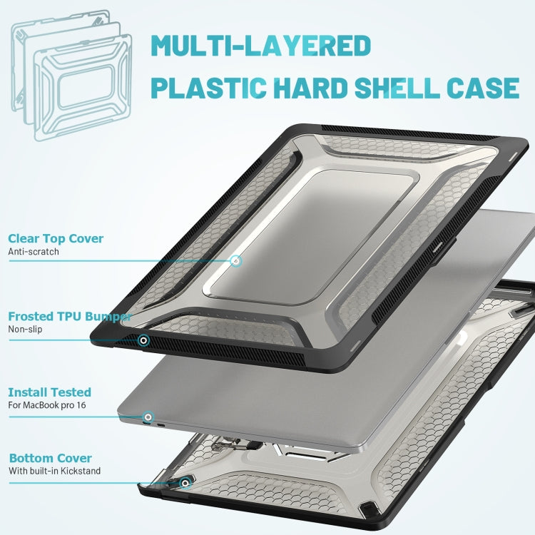 PC + TPU Honeycomb Laptop Protective Case For MacBook Pro 16 inch A2141