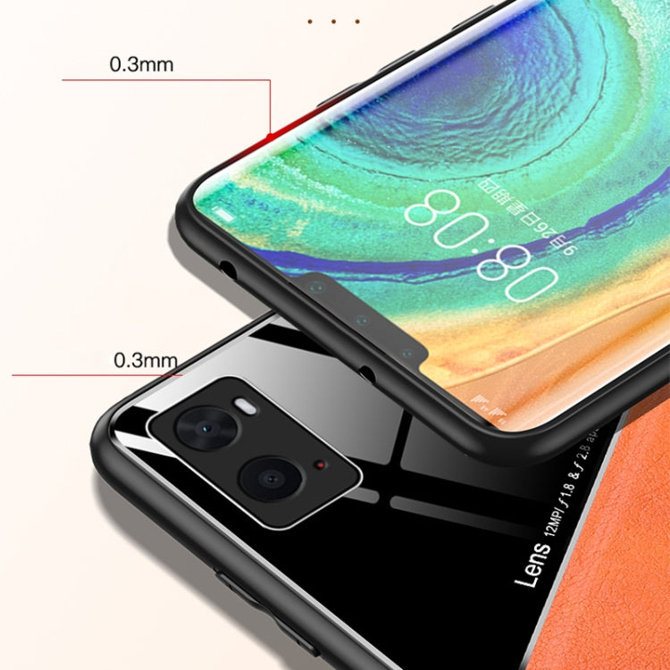 For OPPO A36 All-inclusive Leather + Organic Glass Phone Case