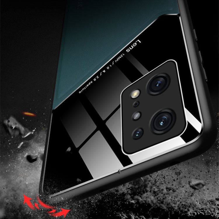 For OPPO Find X5 Pro All-inclusive Leather + Organic Glass Phone Case