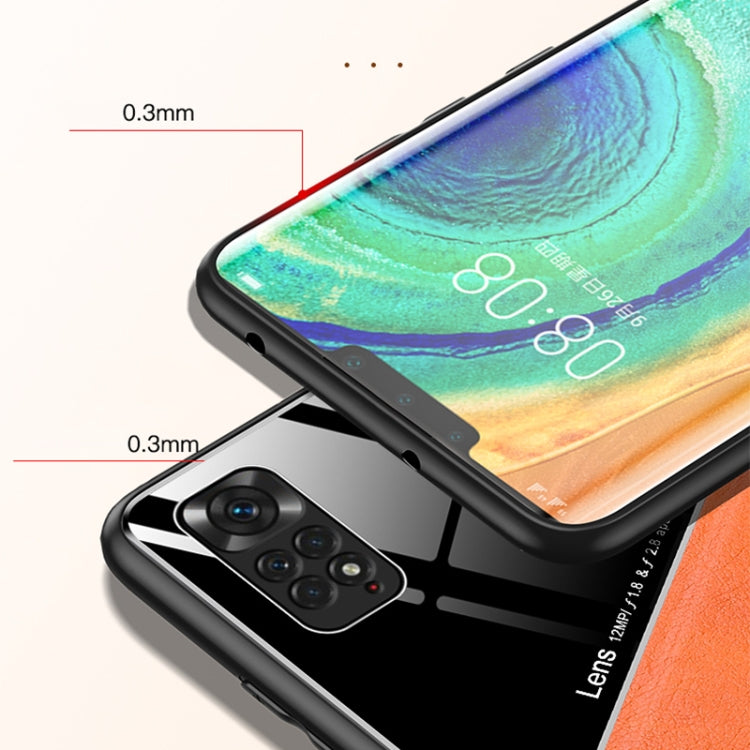 For Xiaomi Redmi Note 11 4G All-inclusive Leather + Organic Glass Phone Case