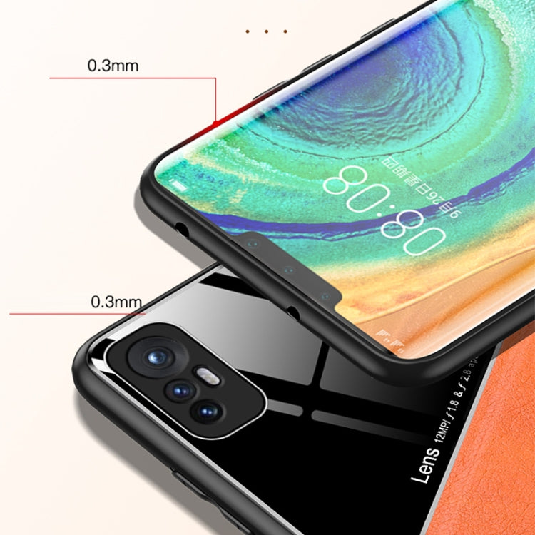 For Xiaomi 12 All-inclusive Leather + Organic Glass Phone Case