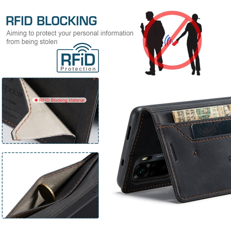 For Xiaomi Redmi Note 10 4G AutSpace A01 Skin-feel Crazy Horse Leather Phone Case