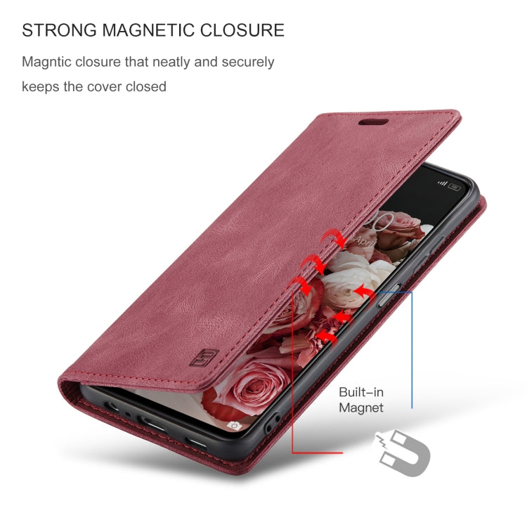 For Xiaomi Redmi Note 10 4G AutSpace A01 Skin-feel Crazy Horse Leather Phone Case