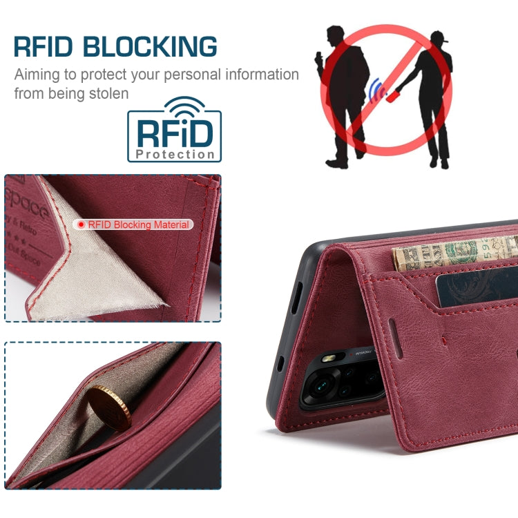 For Xiaomi Redmi Note 10 4G AutSpace A01 Skin-feel Crazy Horse Leather Phone Case