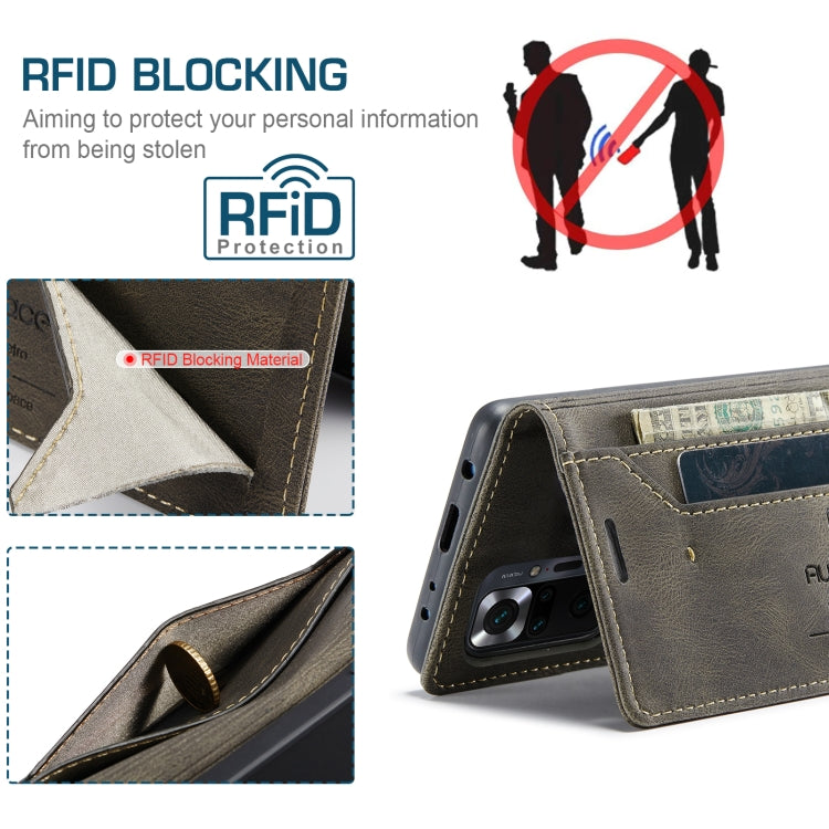 For Xiaomi Redmi Note 10 Pro / 10 Pro Max AutSpace A01 Skin-feel Crazy Horse Leather Phone Case