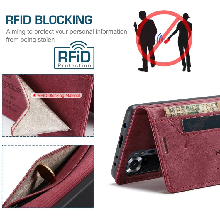 For Xiaomi Redmi Note 10 Pro / 10 Pro Max AutSpace A01 Skin-feel Crazy Horse Leather Phone Case