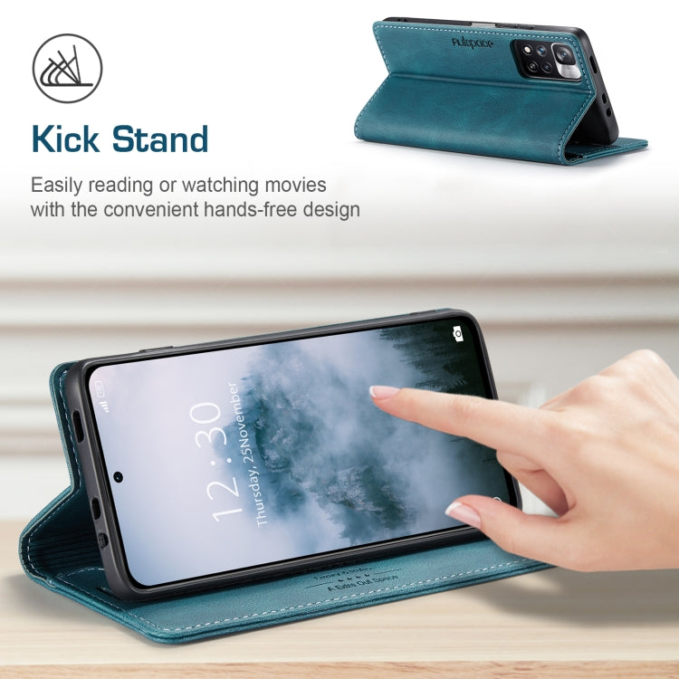 For Xiaomi Redmi Note 11 Pro AutSpace A01 Skin-feel Crazy Horse Leather Phone Case