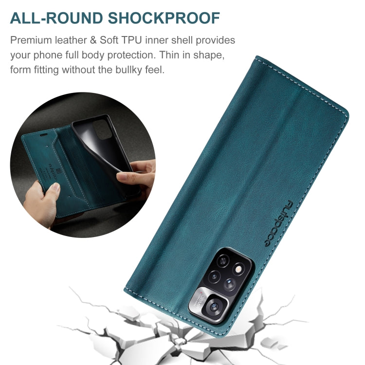 For Xiaomi Redmi Note 11 Pro AutSpace A01 Skin-feel Crazy Horse Leather Phone Case