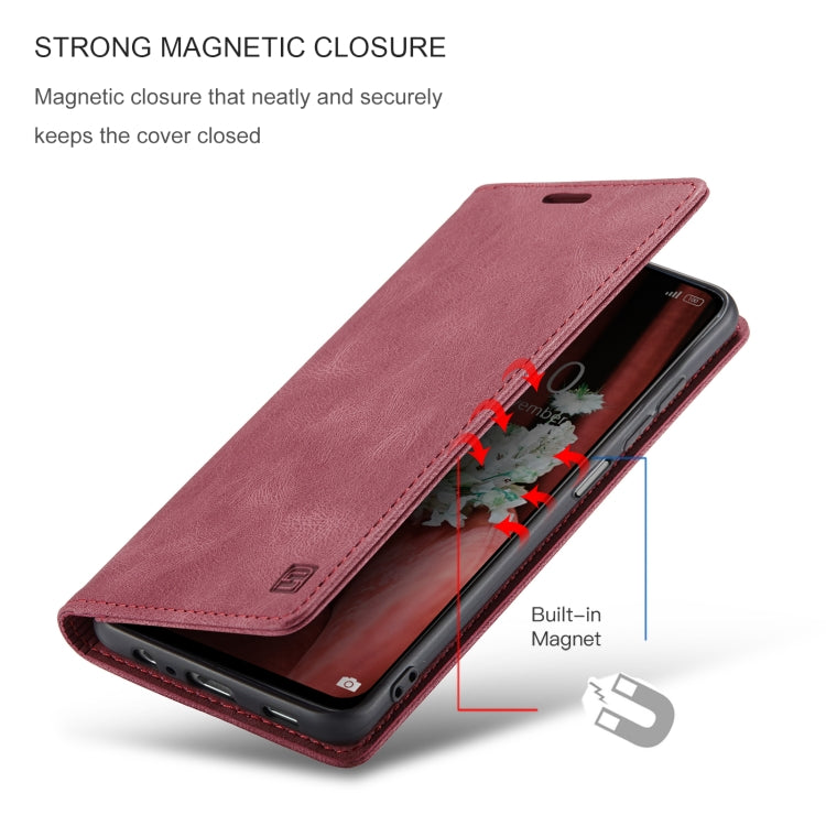 For Xiaomi Redmi Note 11 5G AutSpace A01 Skin-feel Crazy Horse Leather Phone Case