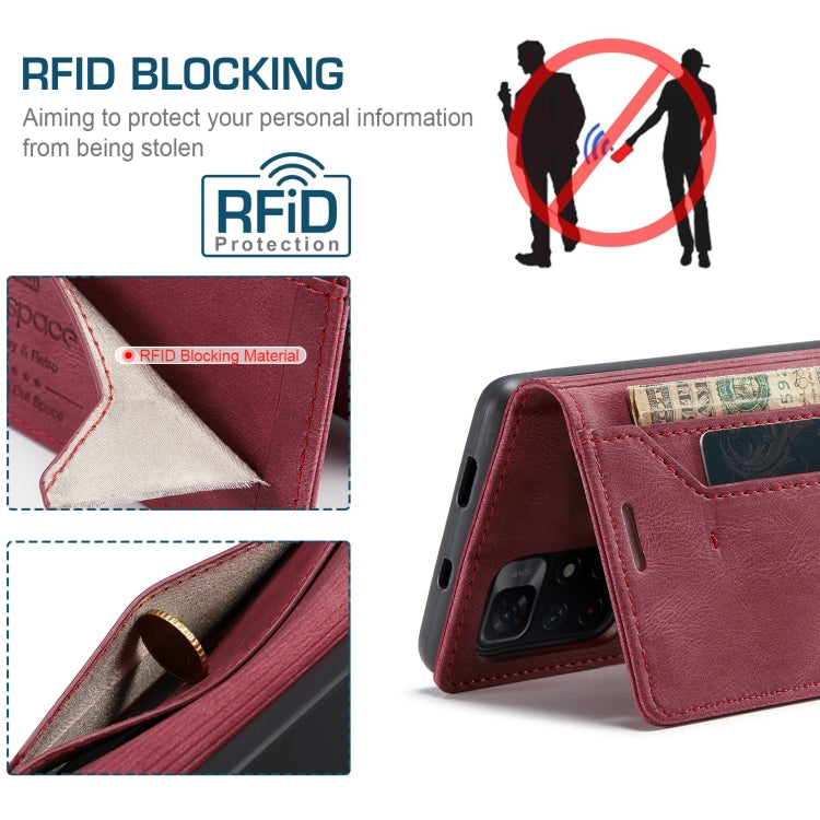 For Xiaomi Redmi Note 11 5G AutSpace A01 Skin-feel Crazy Horse Leather Phone Case