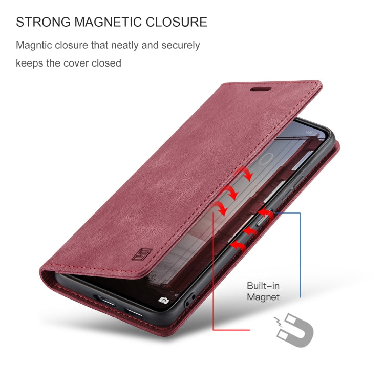 For Xiaomi Mi 11 Lite AutSpace A01 Skin-feel Crazy Horse Leather Phone Case