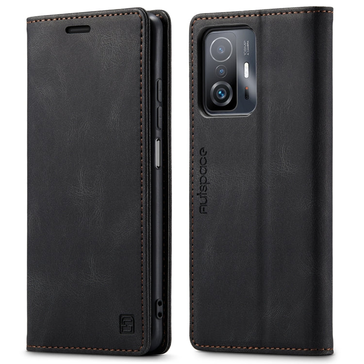 For Xiaomi Mi 11T /11T Pro AutSpace A01 Skin-feel Crazy Horse Leather Phone Case