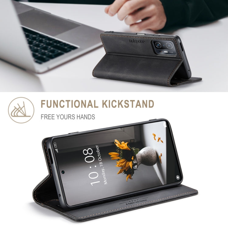 For Xiaomi Mi 11T /11T Pro AutSpace A01 Skin-feel Crazy Horse Leather Phone Case