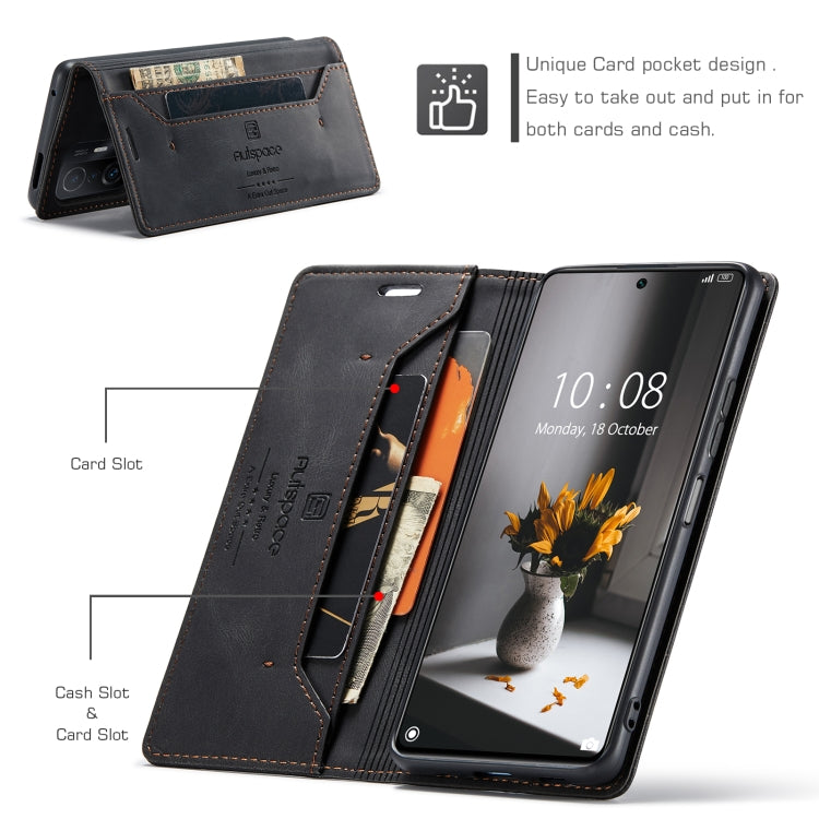 For Xiaomi Mi 11T /11T Pro AutSpace A01 Skin-feel Crazy Horse Leather Phone Case