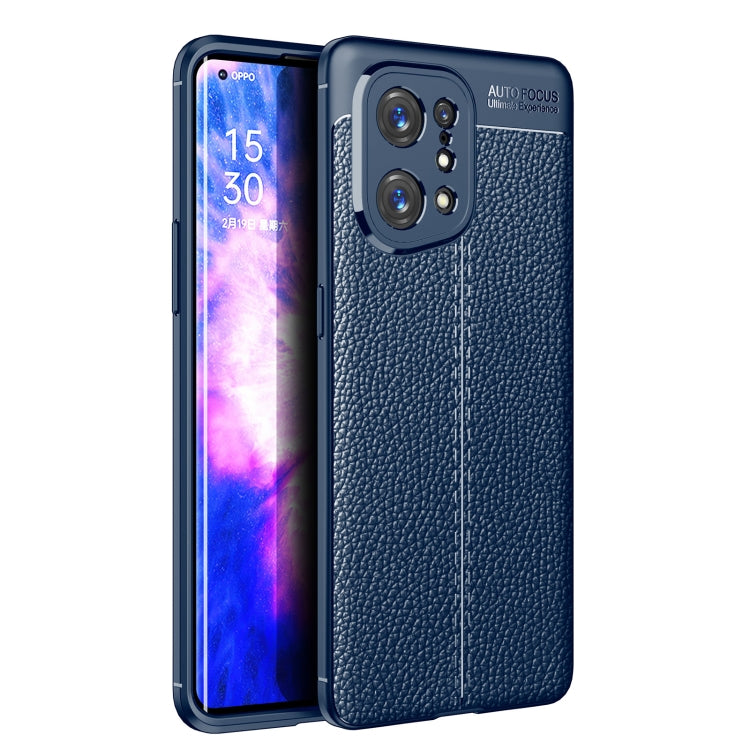 For OPPO Find X5 Litchi Texture TPU Shockproof Phone Case