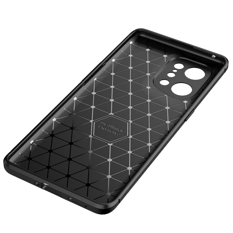 For OPPO Find X5 Carbon Fiber Texture Shockproof TPU Phone Case