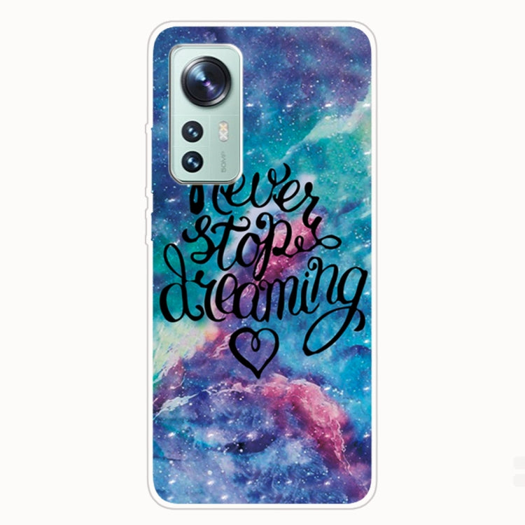 For Xiaomi 12 Pro Painted Transparent Shockproof TPU Protective Phone Case