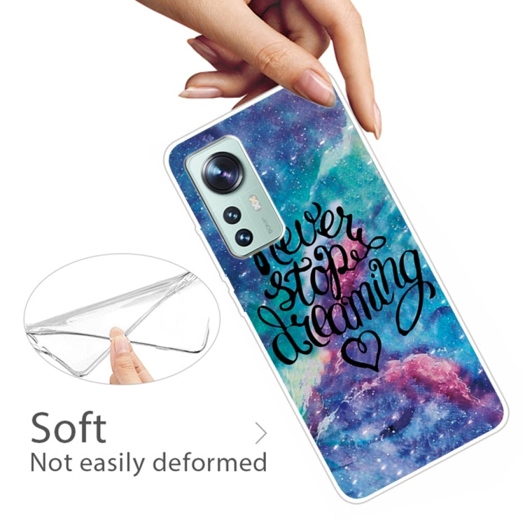 For Xiaomi 12 Pro Painted Transparent Shockproof TPU Protective Phone Case