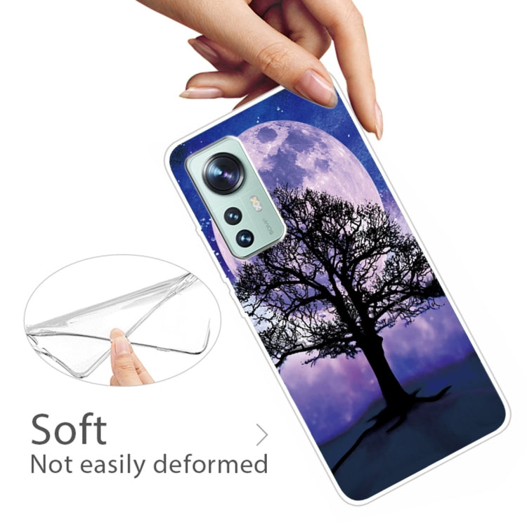 For Xiaomi 12 Pro Painted Transparent Shockproof TPU Protective Phone Case