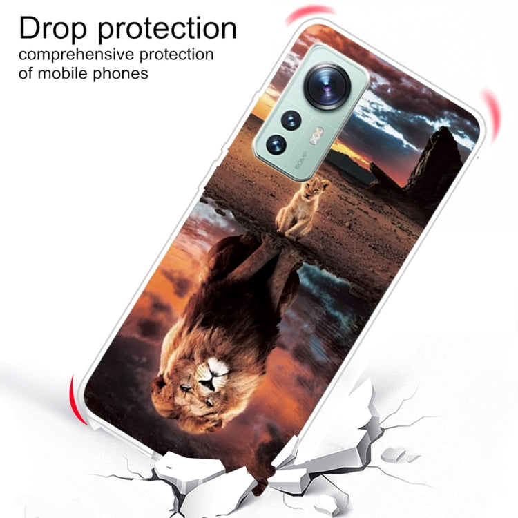 For Xiaomi 12 Pro Painted Transparent Shockproof TPU Protective Phone Case