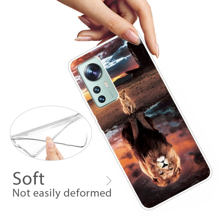 For Xiaomi 12 Pro Painted Transparent Shockproof TPU Protective Phone Case