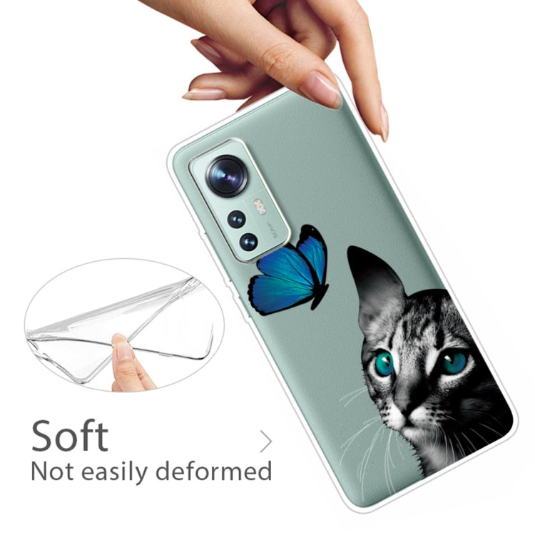 For Xiaomi 12 Pro Painted Transparent Shockproof TPU Protective Phone Case