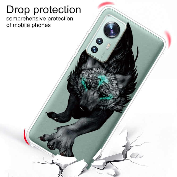 For Xiaomi 12 Pro Painted Transparent Shockproof TPU Protective Phone Case