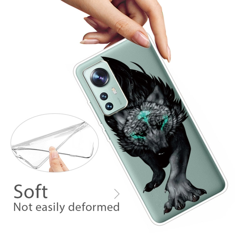 For Xiaomi 12 Pro Painted Transparent Shockproof TPU Protective Phone Case