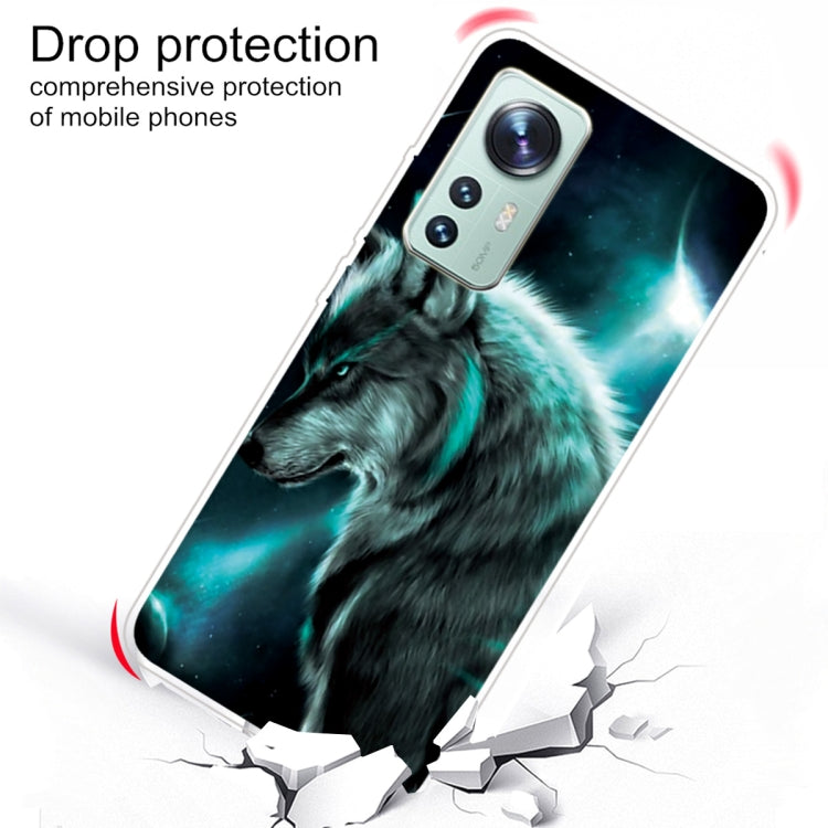For Xiaomi 12 Pro Painted Transparent Shockproof TPU Protective Phone Case