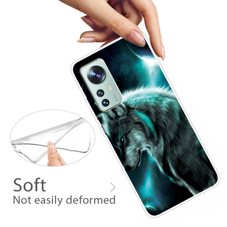 For Xiaomi 12 Pro Painted Transparent Shockproof TPU Protective Phone Case
