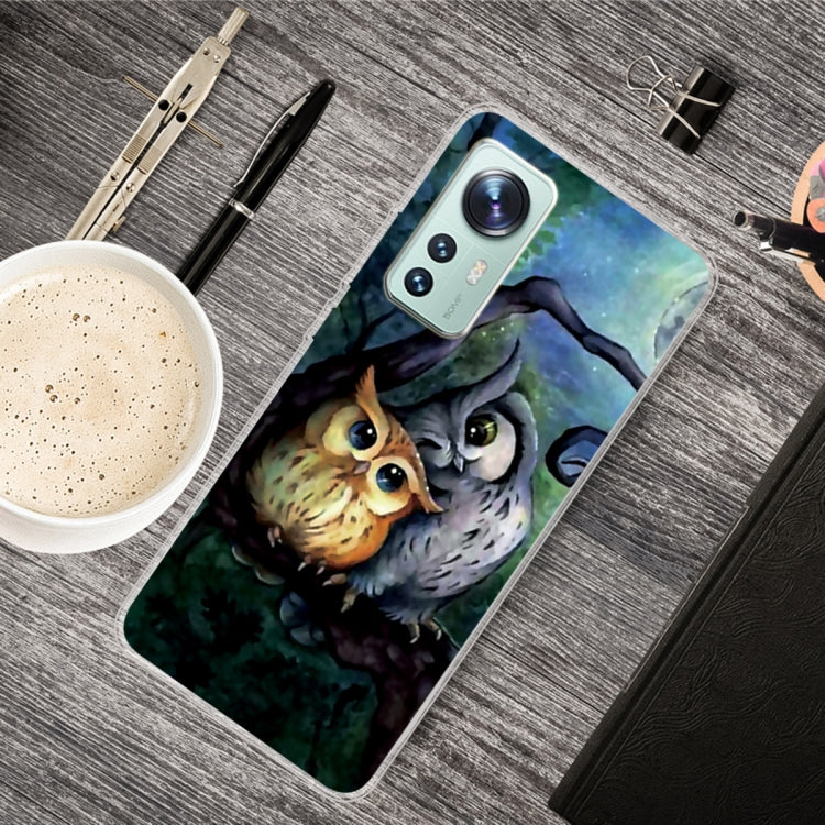 For Xiaomi 12 Pro Painted Transparent Shockproof TPU Protective Phone Case