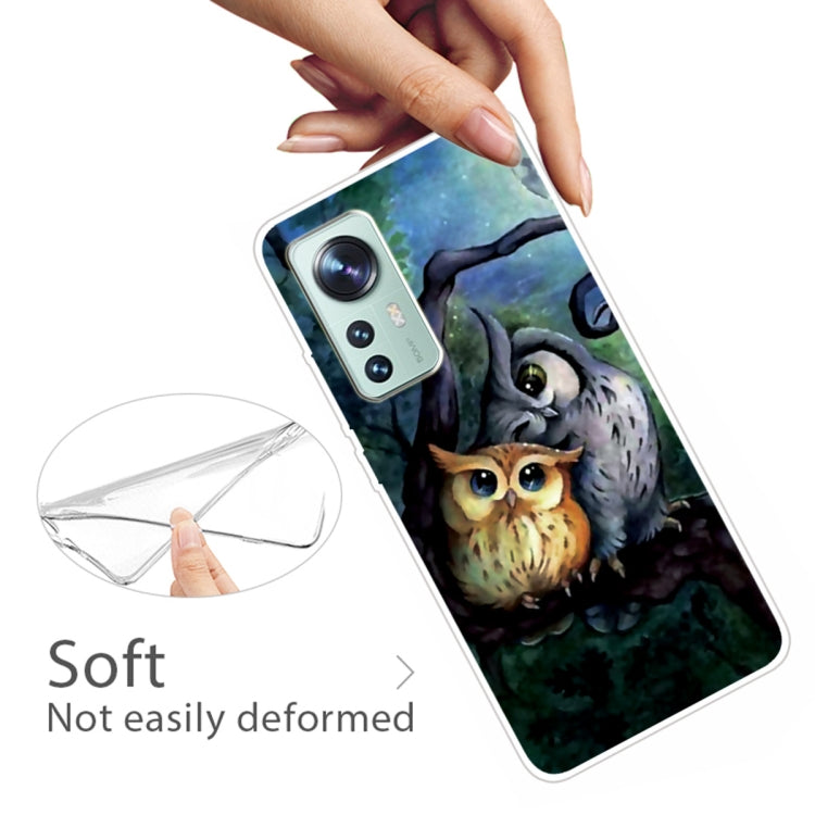 For Xiaomi 12 Pro Painted Transparent Shockproof TPU Protective Phone Case