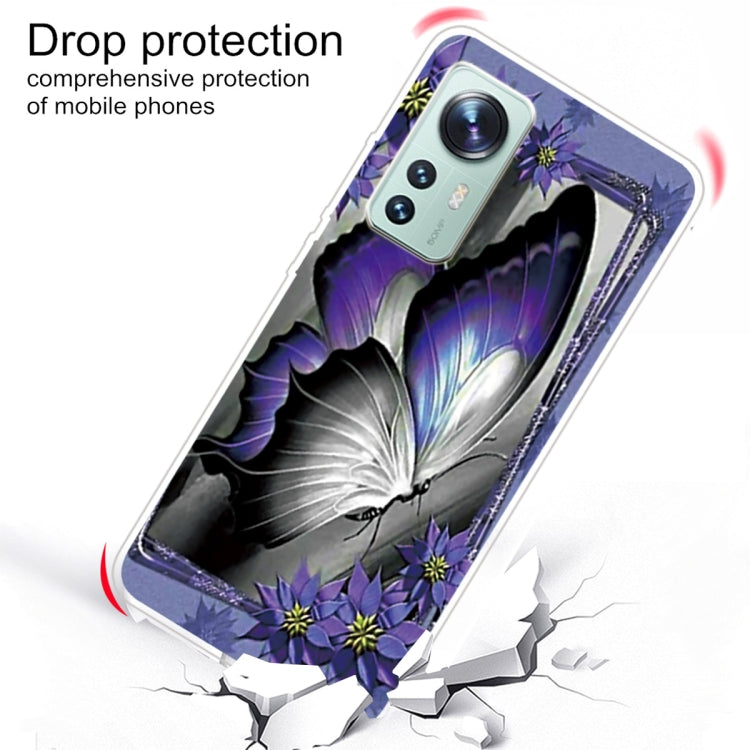For Xiaomi 12 Pro Painted Transparent Shockproof TPU Protective Phone Case