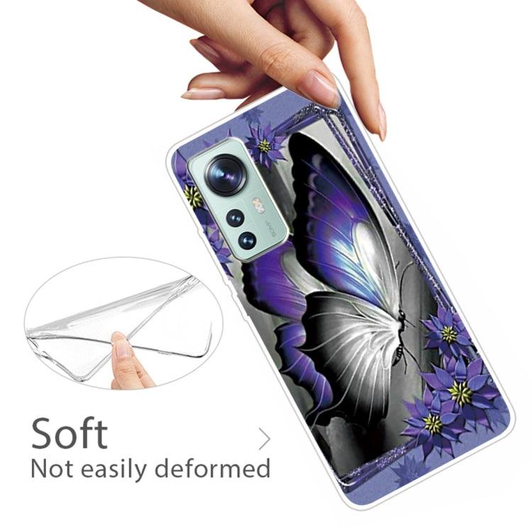 For Xiaomi 12 Pro Painted Transparent Shockproof TPU Protective Phone Case