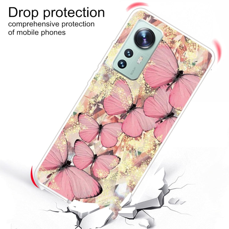 For Xiaomi 12 Pro Painted Transparent Shockproof TPU Protective Phone Case