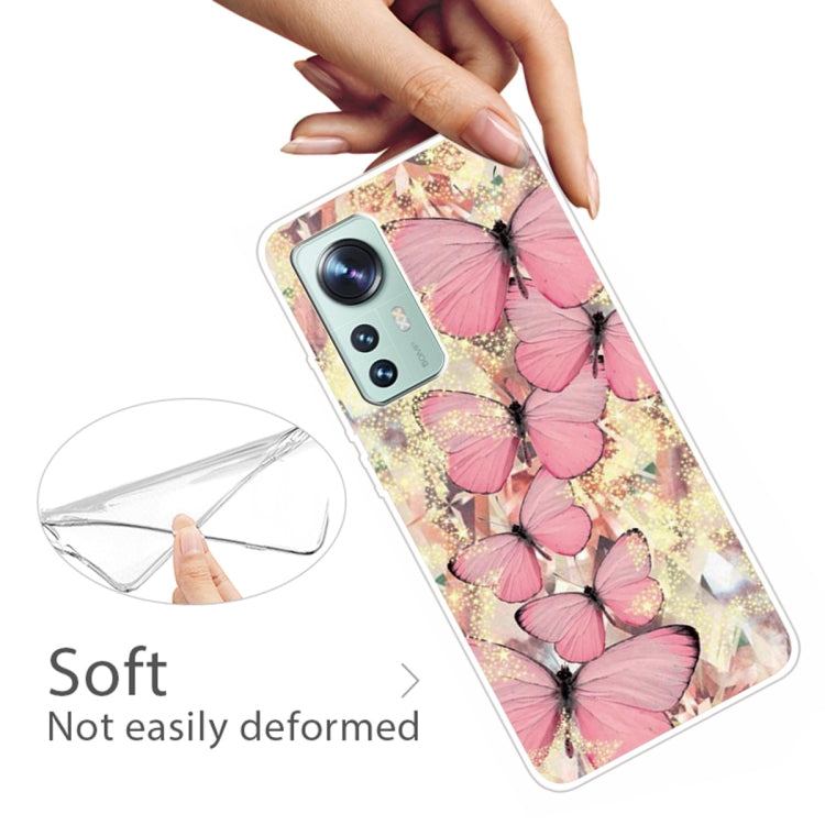 For Xiaomi 12 Pro Painted Transparent Shockproof TPU Protective Phone Case