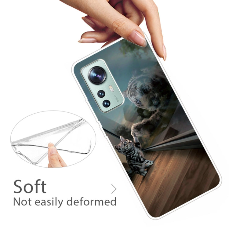 For Xiaomi 12 Pro Painted Transparent Shockproof TPU Protective Phone Case