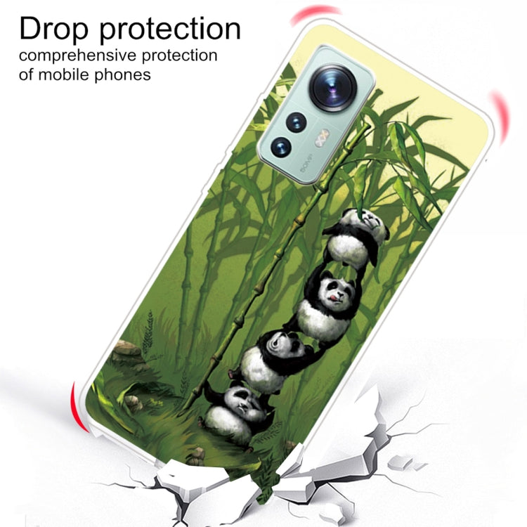 For Xiaomi 12 Pro Painted Transparent Shockproof TPU Protective Phone Case