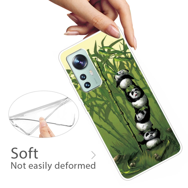 For Xiaomi 12 Pro Painted Transparent Shockproof TPU Protective Phone Case