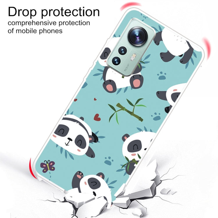 For Xiaomi 12 Pro Painted Transparent Shockproof TPU Protective Phone Case